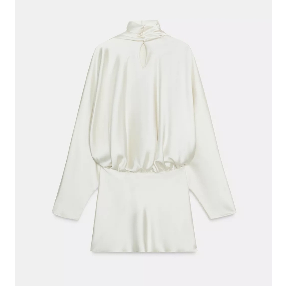ZARA  FOULARD SATIN EFFECT SHORT DRESS - Picture 7 of 7